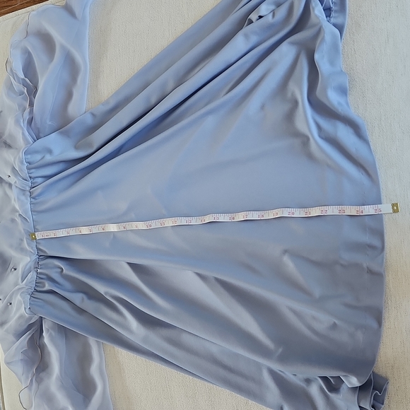 Vintage Sears Sheer Cape Overlay Cocktail Dress with Pearl Detail Size M - Picture 7 of 8